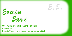 ervin sari business card