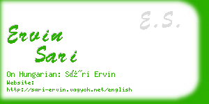 ervin sari business card